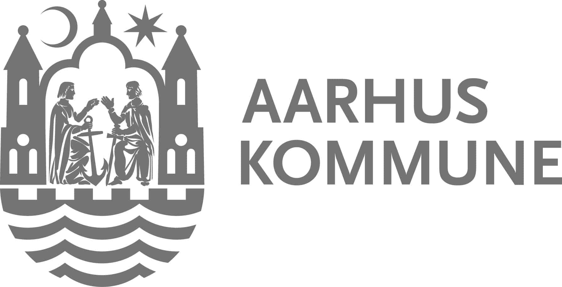 Aarhus K.Lys med grå tekst